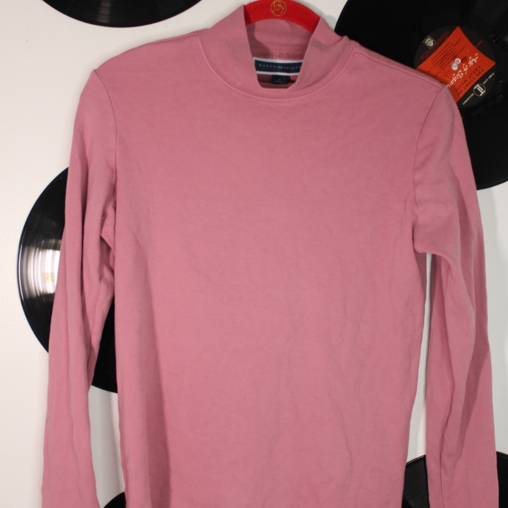 Pink Long Sleeve Turtleneck